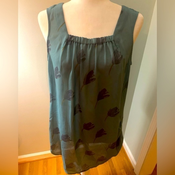 CAbi Teal floral sheer mini dress, size M - Picture 1 of 8
